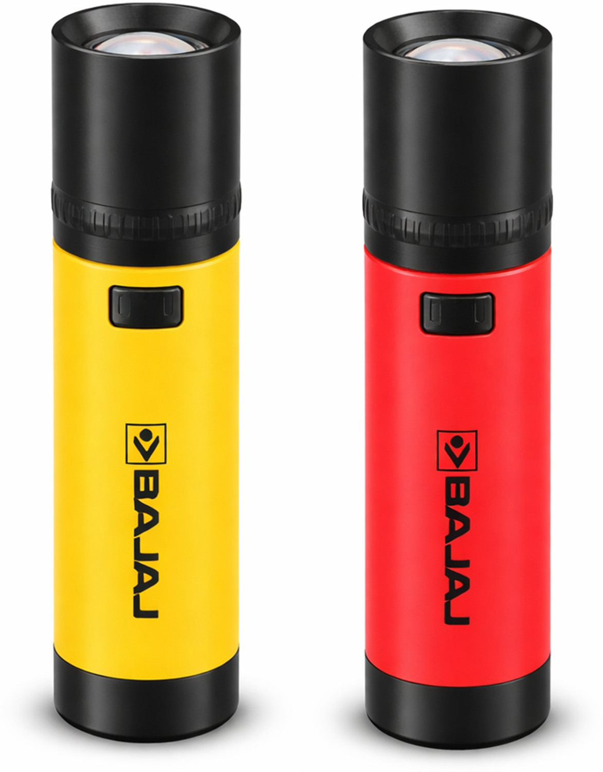 Image of BAJAJ 1W (ZOOMIN NEW ) LED TORCH RED, YELLOW PACK OF-02 PES Torch