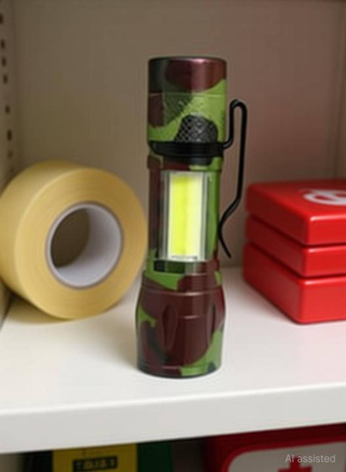Care 4 MINI TORCH LIGHT Army Aluminum COB Tactical Torch Waterproof LED Torch