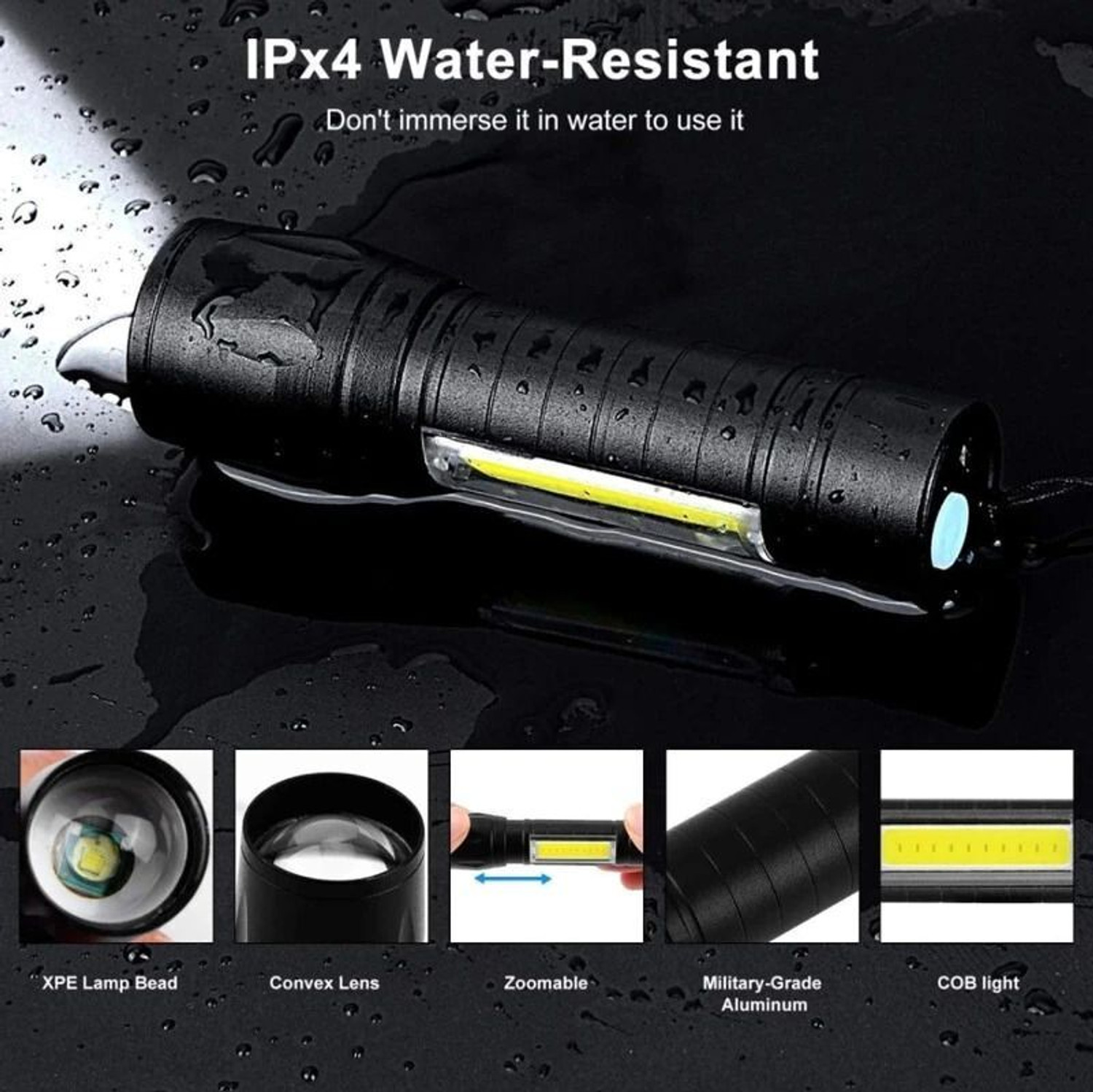 Image of UNZAG Torch Light , Mini Rechargeable Torch, Emergency , Light Torch