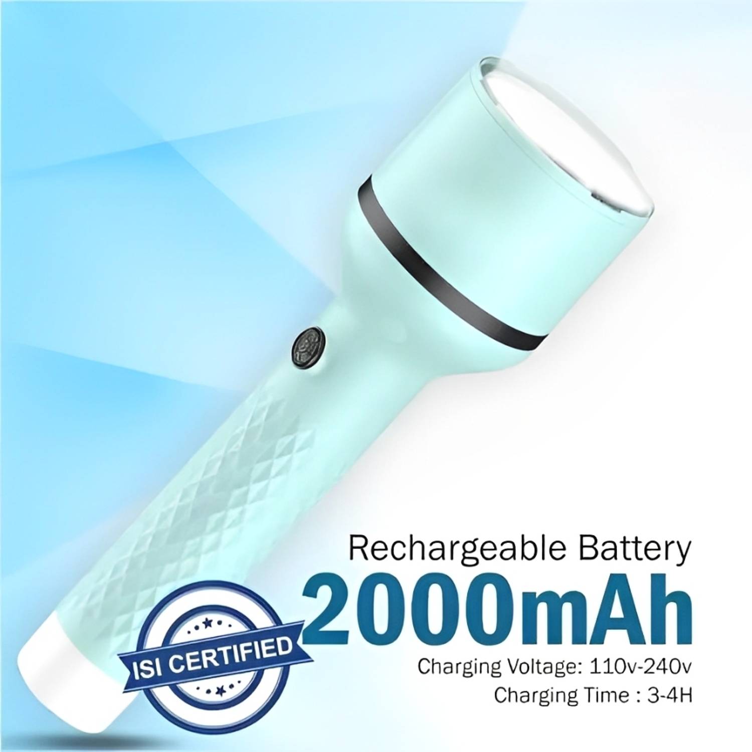 Aubade 2 in 1 Rechargeable LED Flashlights, 3 Modes, Waterproof Flashlights Torch