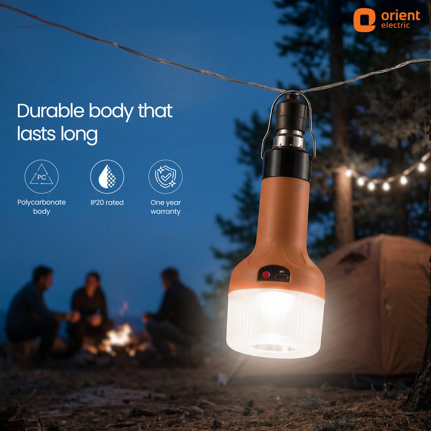 Image of Orient Electric 9W BeamX Portable LED Bulb with Torch