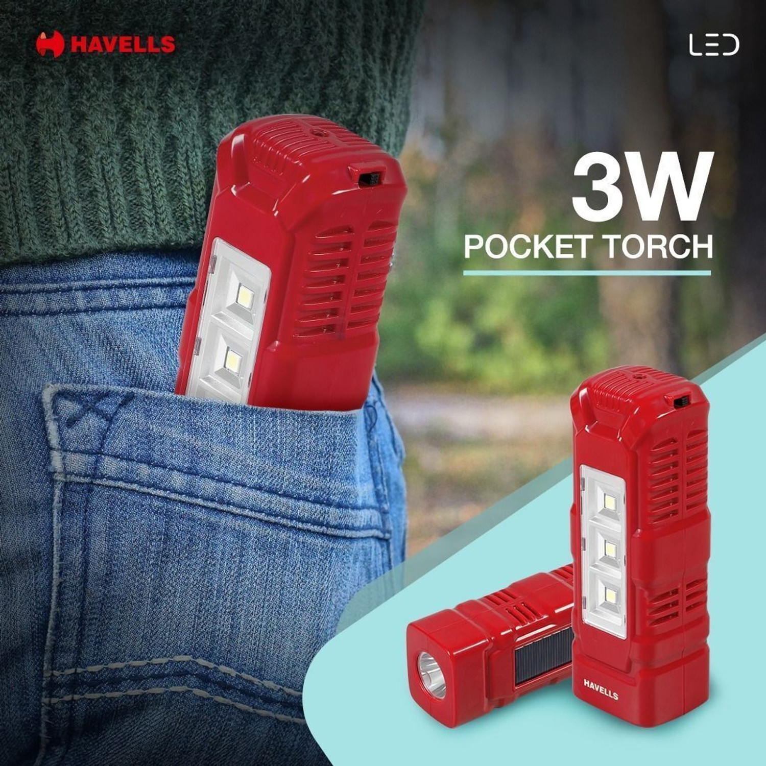 Image of HAVELLS Glanz Solar Plus 3W Torch