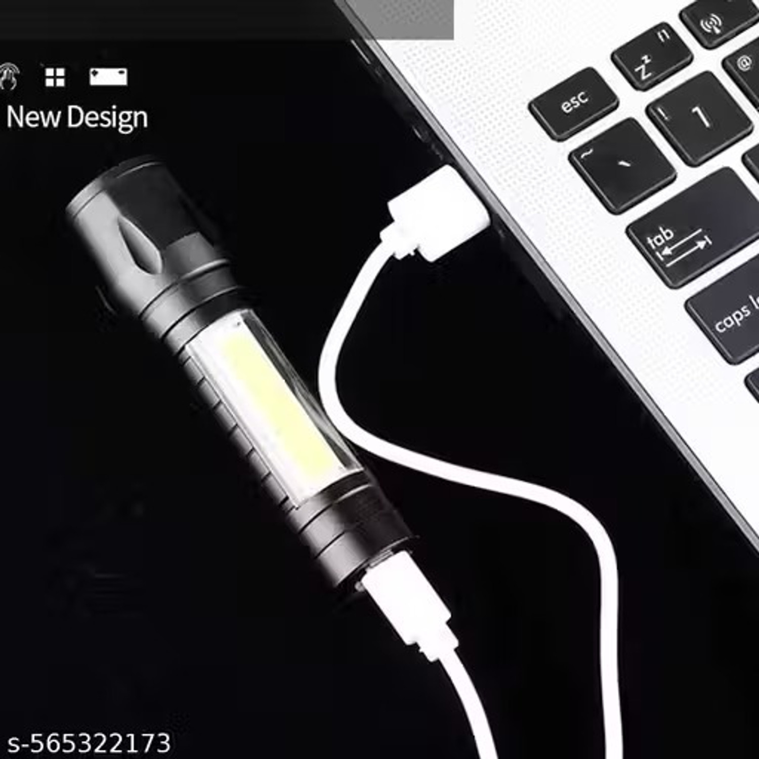 Image of Sument (Pack of 2) Mini Pocket Light Zoom COB USB Charging Led Water Proof TorchT Torch