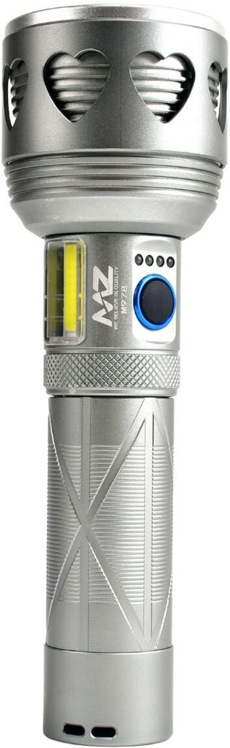 Image of MZ M978 (LED RECHARGEABLE METAL TORCH) Zoomable 250W Power & 5500mAh Battery,2000LM Torch