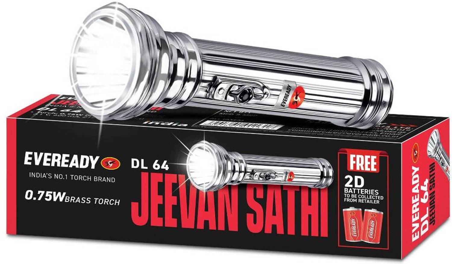 EVEREADY Jeevansathi DL 64 Durable Brass Torch