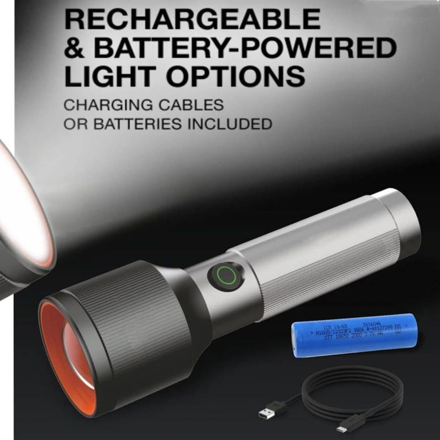 Image of Kay-Joy Powerful 100W LED Metal Torch RL-M11 - Laser LED & Type-C Charging Torch