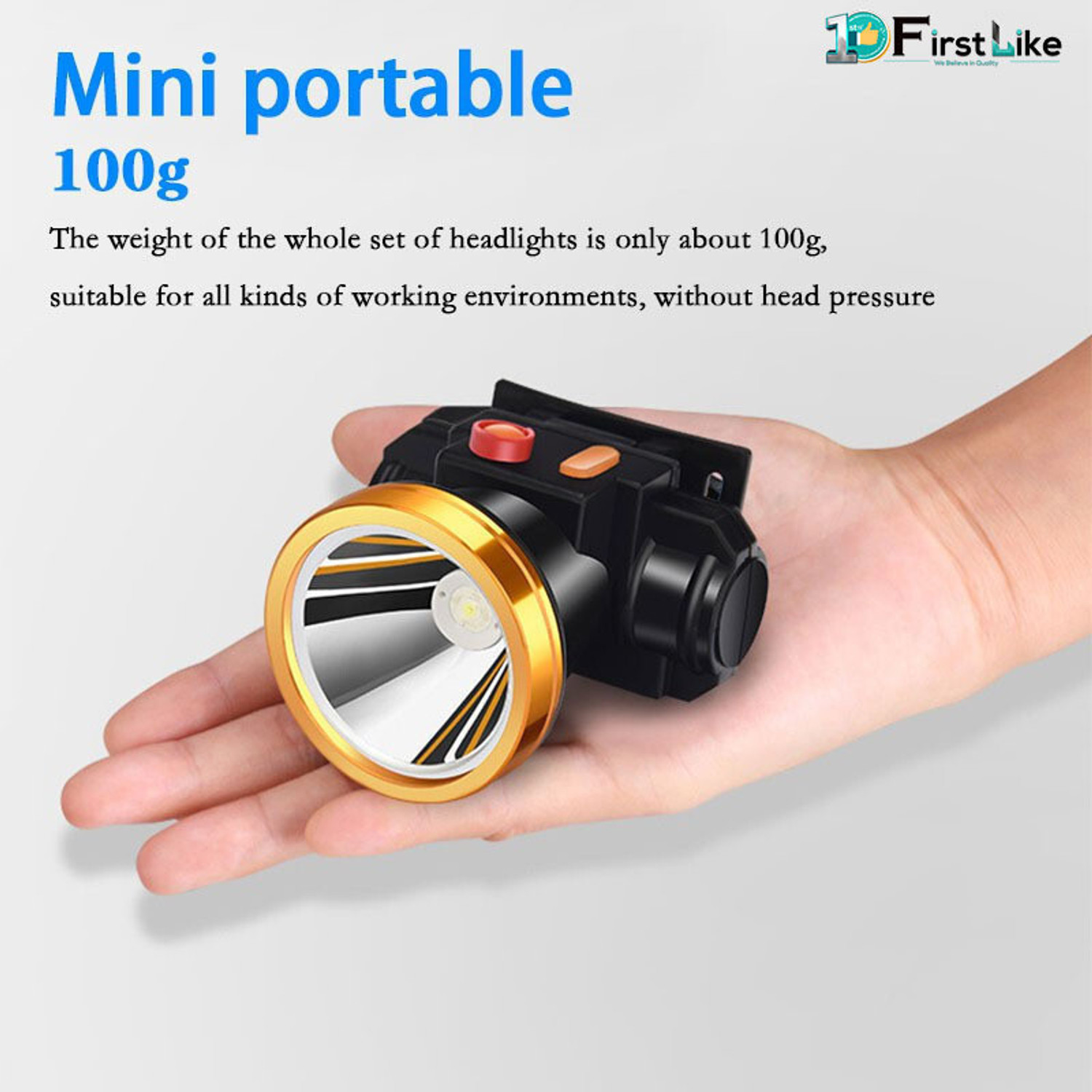 Image of VR Bright Lite Long range RECHARGEABLE HEAD LIGHT Torch 75W( WATERPOOF) R171 Torch (Black, 10 cm, Rechargeable)