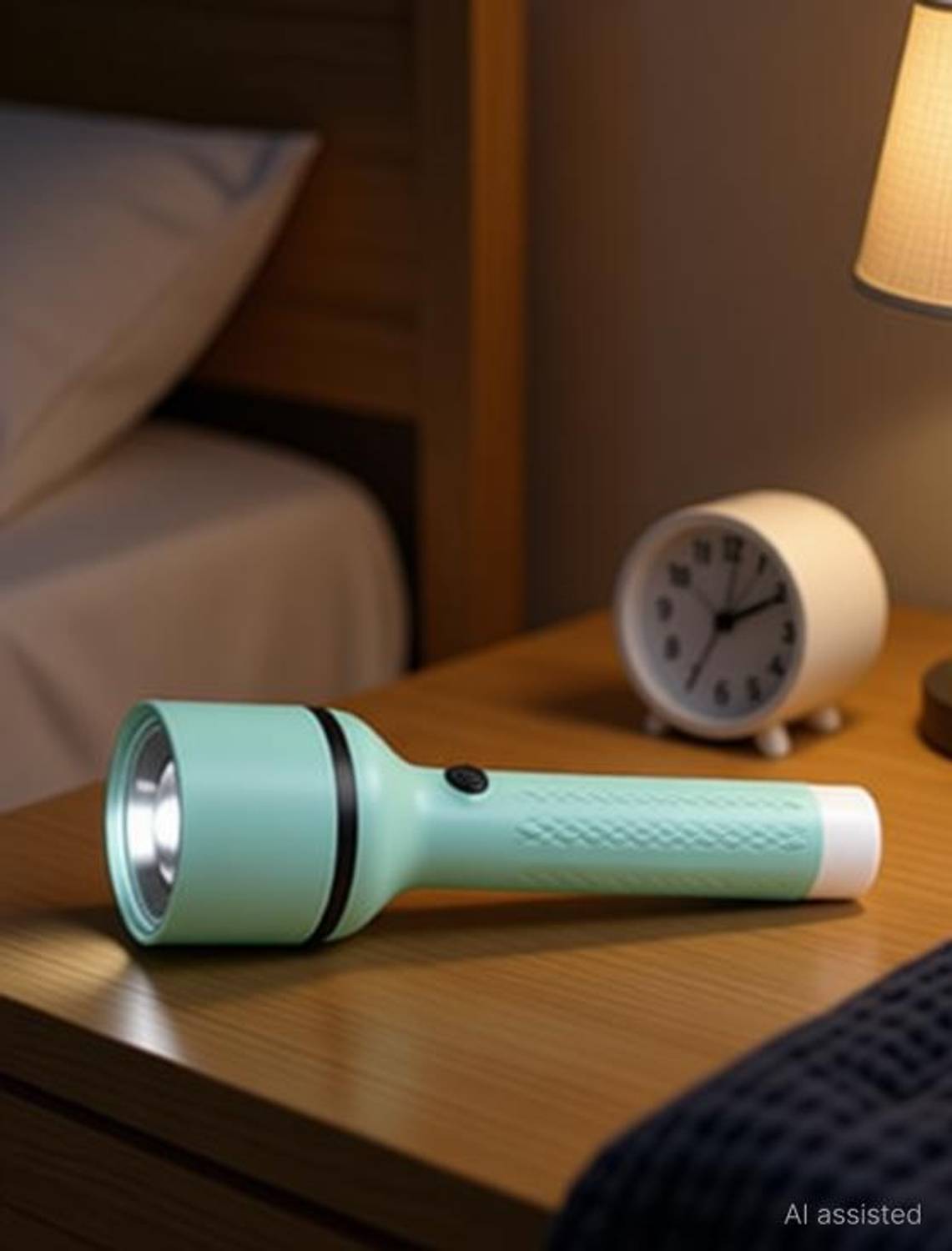 Aubade Rechargeable 2 in 1 Emergency Torch Light With 4 Mode Light Type C Fast Charge Torch
