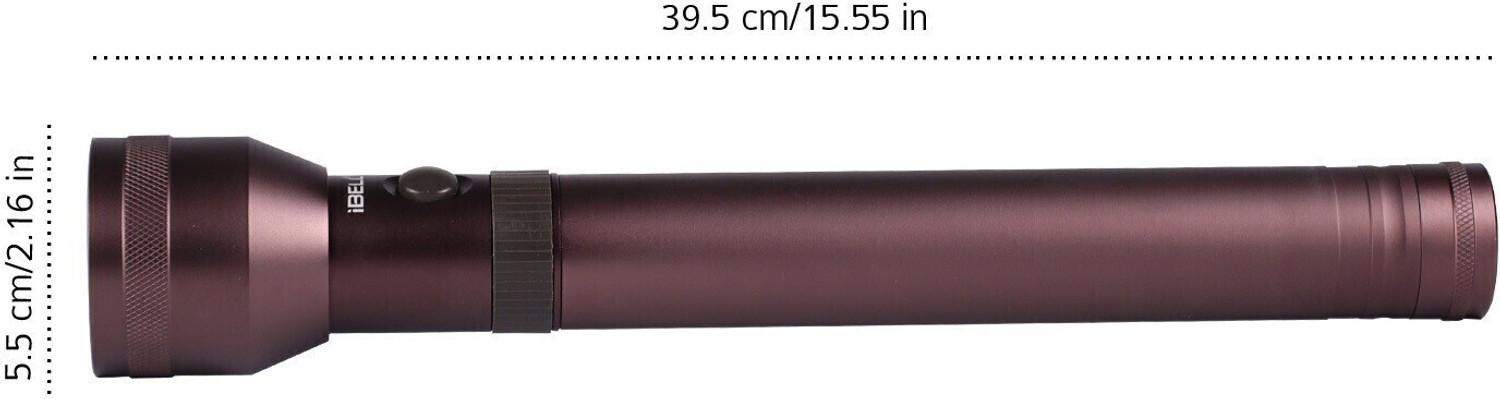 Image of iBELL IBLFL8289 Rechargeable Torch / Flashlight, Ultra Long Beam Range, Aircraft Aluminium Body, Super Bright LED Light Torch
