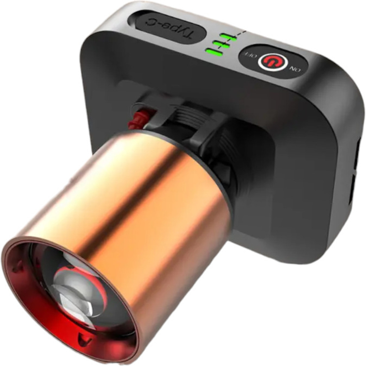 Image of GLOWISH STRONG METAL BODY RECHARGEABLE DUAL POWER BATTERY ZOOM LED MULTI USE HEAD LAMP Torch