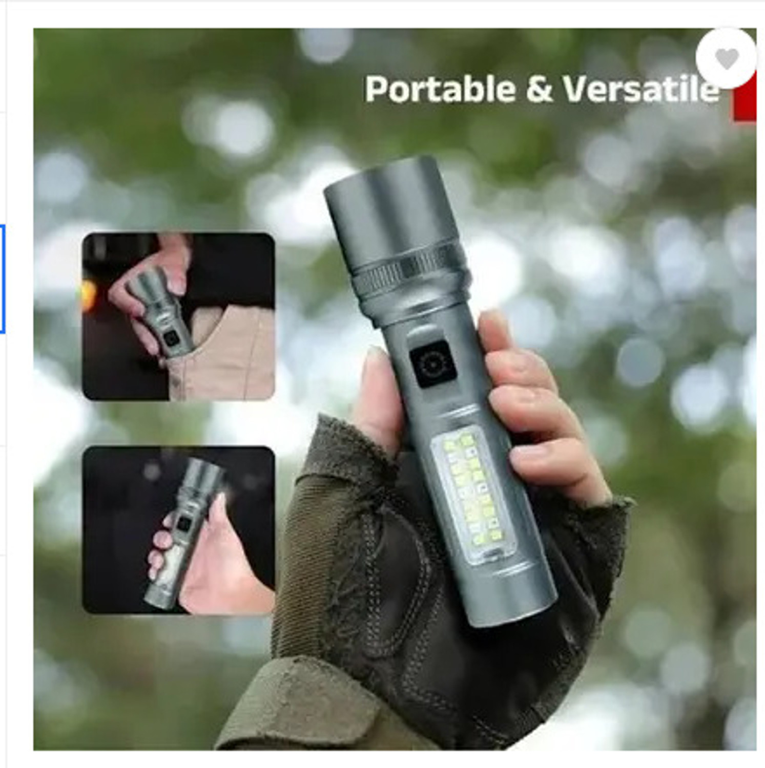 Image of FAVOURABLE M 15 Metal Led Light Long Range 1000 Meter|1 Km High Power Zoomable & Type-c Torch
