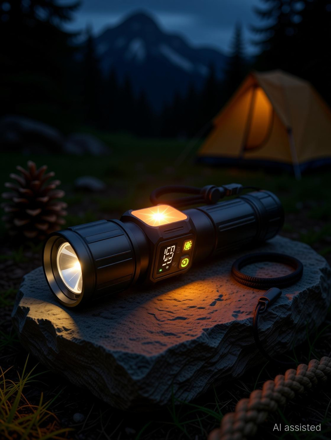 Image of Svoko Torch Light High Power, IP67 Waterproof Led Charging Flashlight, 2km Long Range Torch