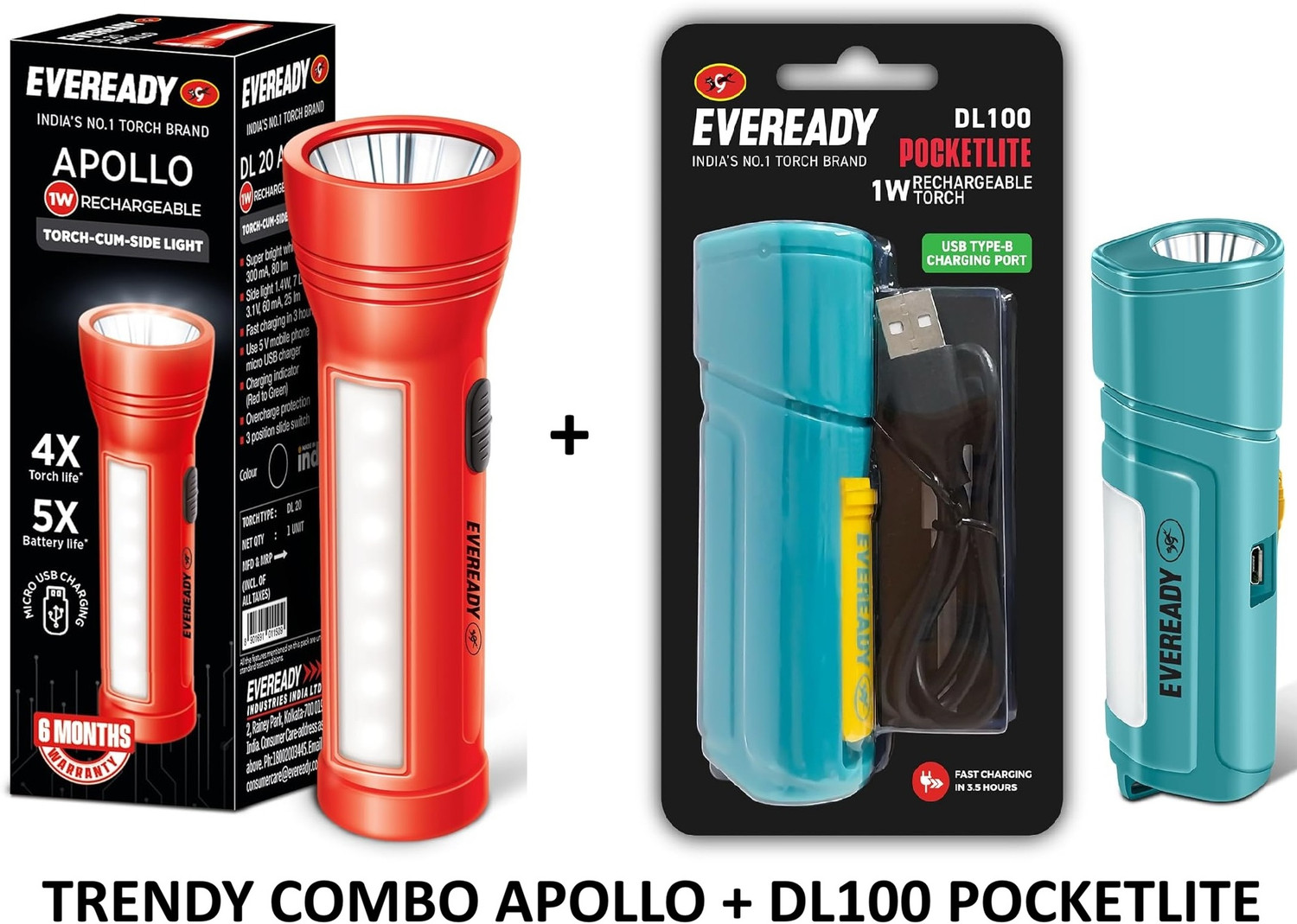Image of EVEREADY APOLLO+ DL100 POCKETLITE Torch