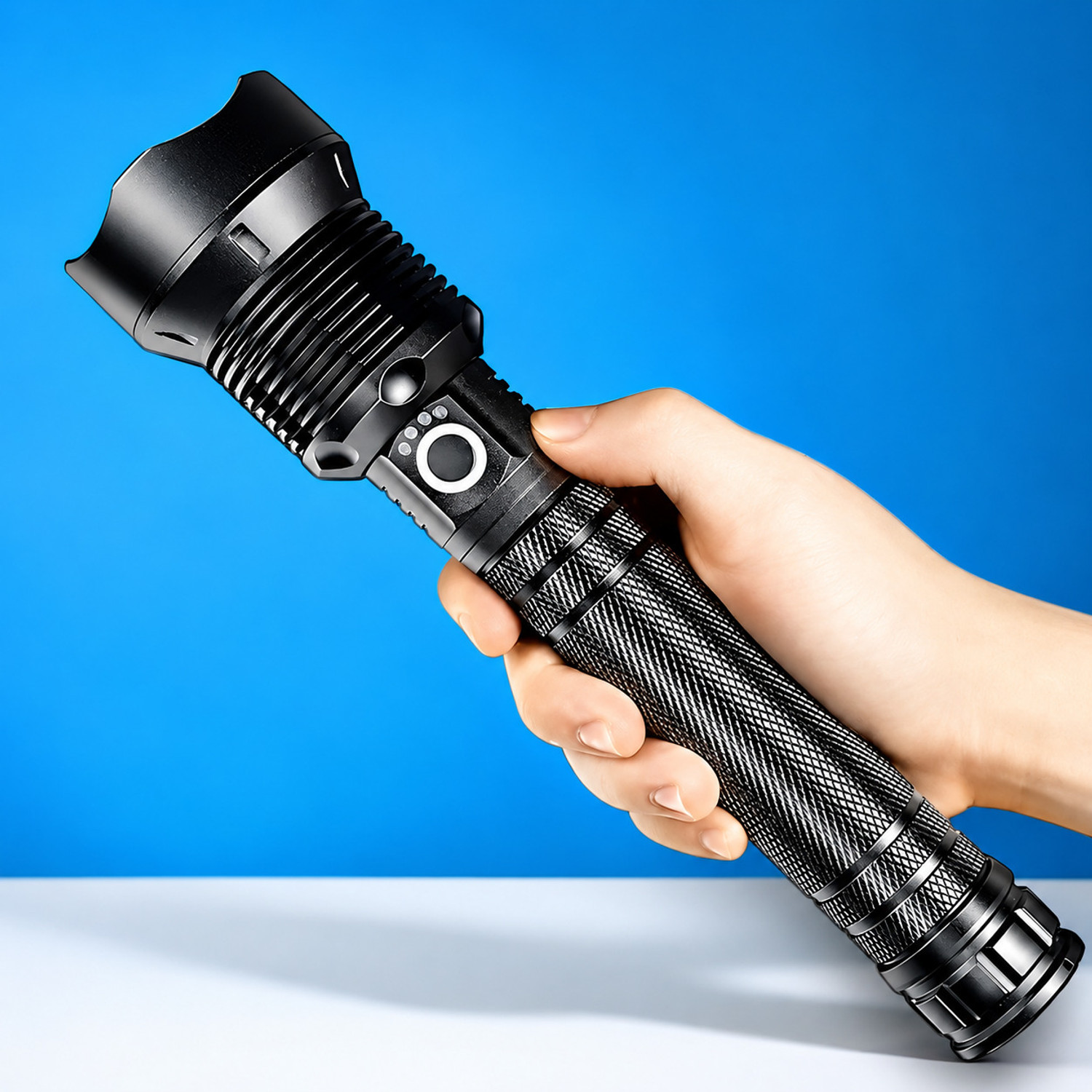 Image of Aubade 982 Torch Light High Power, Waterproof Led Charging Flashlight, 1km Long Range Torch