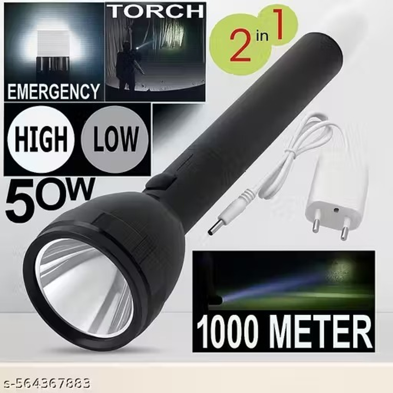 Image of Sument Lithium Battery Long Range Led Light with 3000mAh Battery Torch