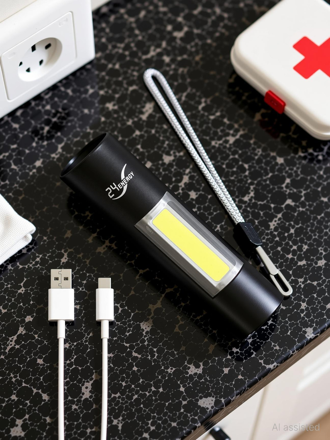 Image of 24 ENERGY Mini LED METAL SOS Function, 25W Laser COB Torch