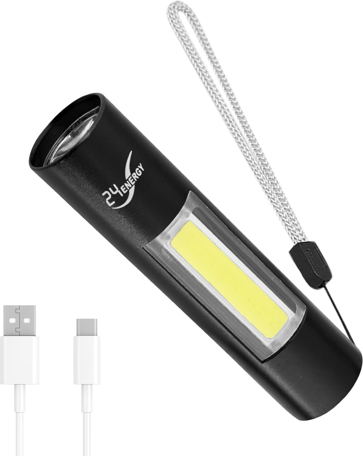 Image of 24 ENERGY Mini LED METAL SOS Function, 25W Laser COB Torch