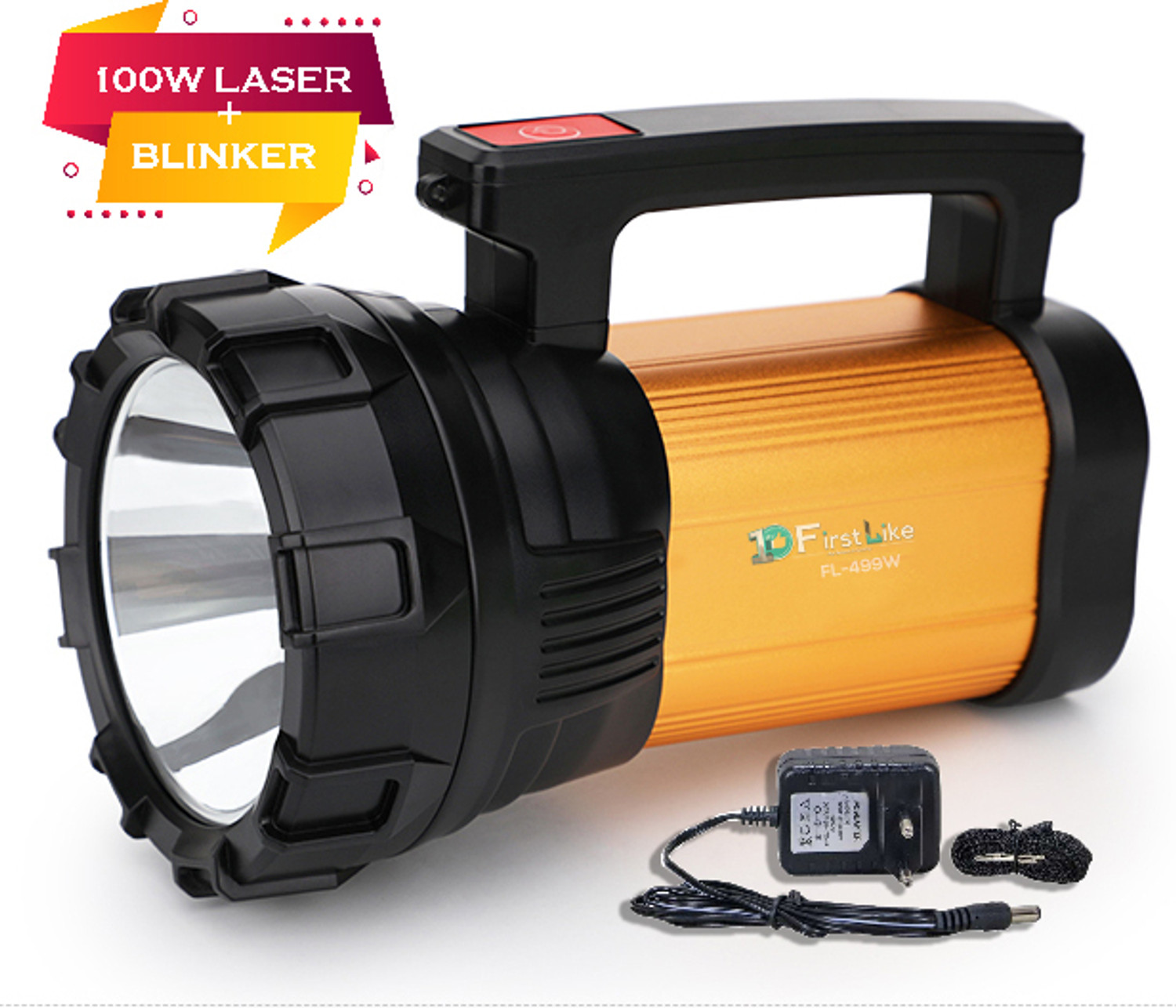 Image of FIRSTLIKE 150W Laser with Blinker Rechargeable Waterproof With Large Battery Torch
