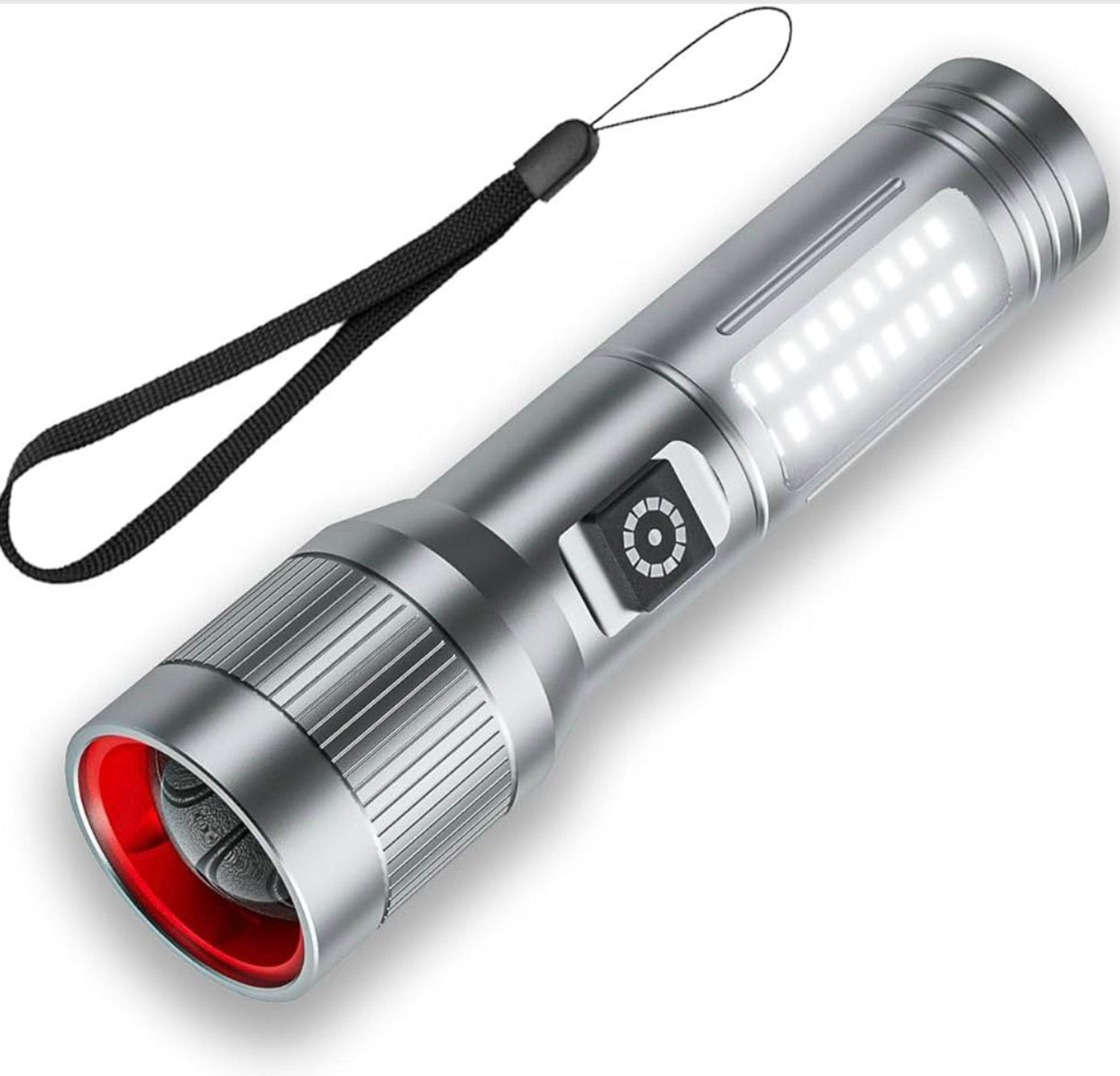 Image of Oximus Rechargeable LED Flashlight High Bright 5 Modes, medium / low / sos Modes Focus Torch