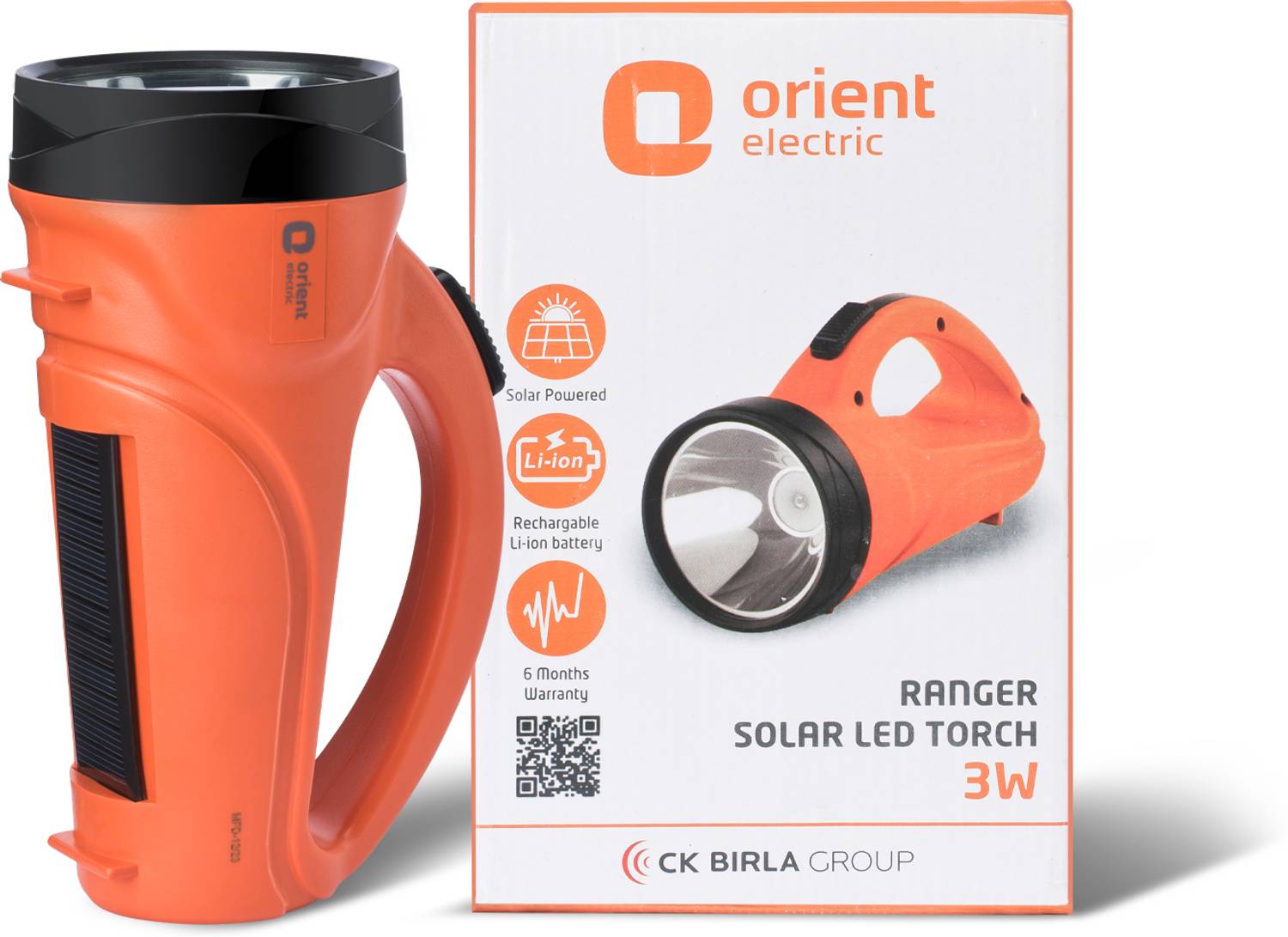 Orient Electric Ranger Solar LED03WTC-RANGERS Torch Price in India