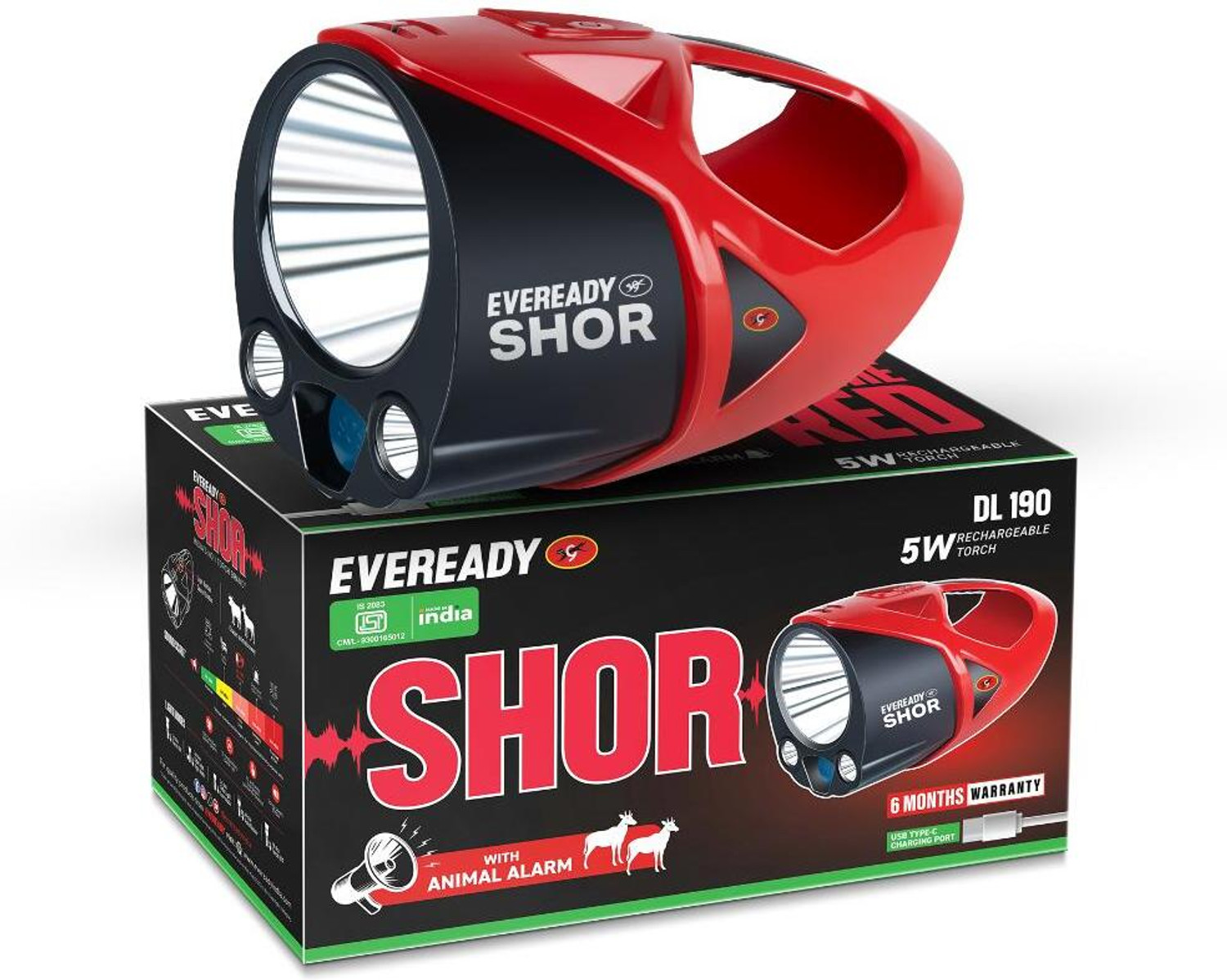 Image of EVEREADY SHOR DL190 Torch