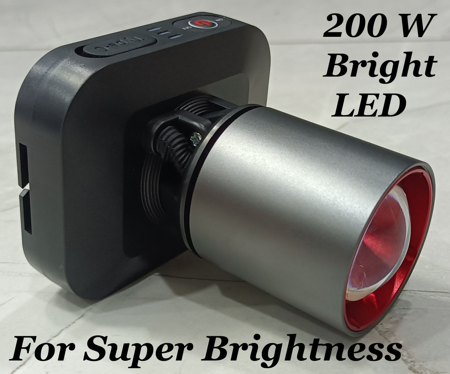Image of MNT Sales 200 W Head Light With 2 Km Long Range,3 Modes & Power Zoom Function 10 hrs Torch Emergency Light