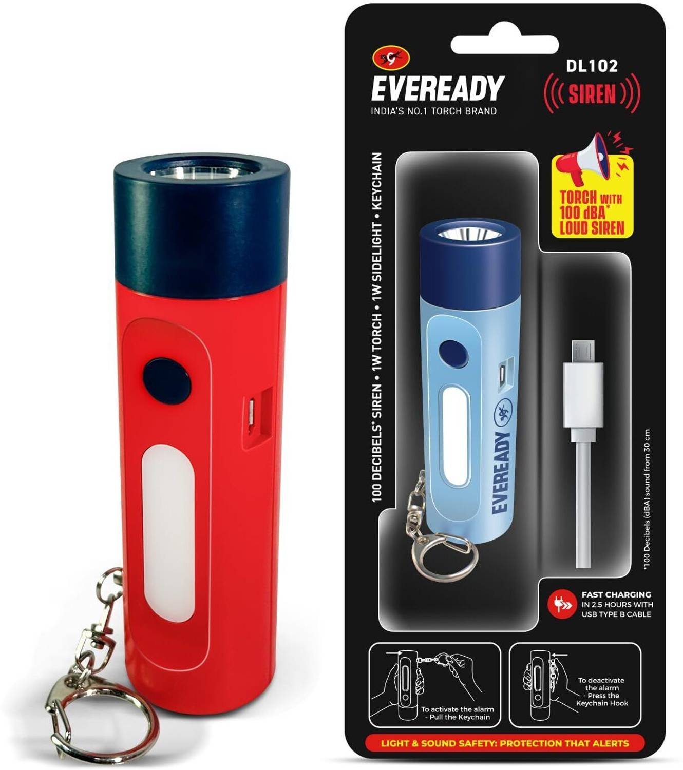 EVEREADY Siren DL 102 Flashlight with Alarm - Image 1