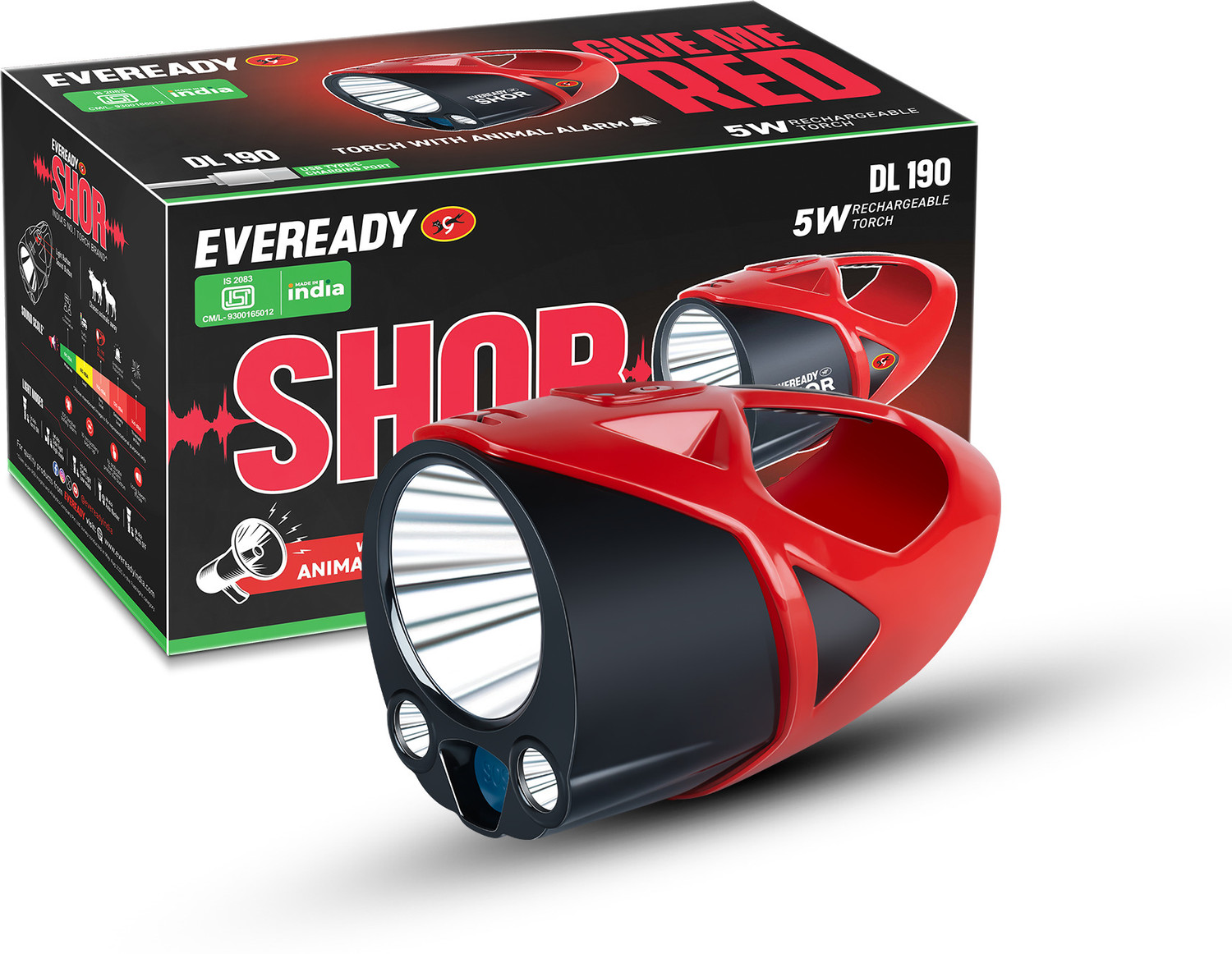 Image of EVEREADY SHOR DL190 Torch