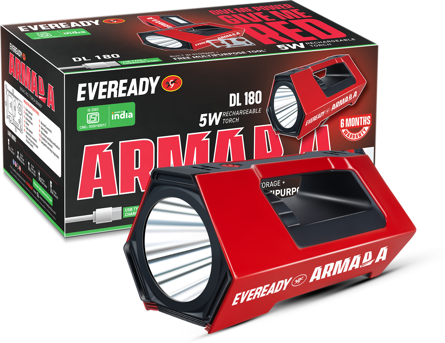 Image of EVEREADY ARMADA DL180 Torch