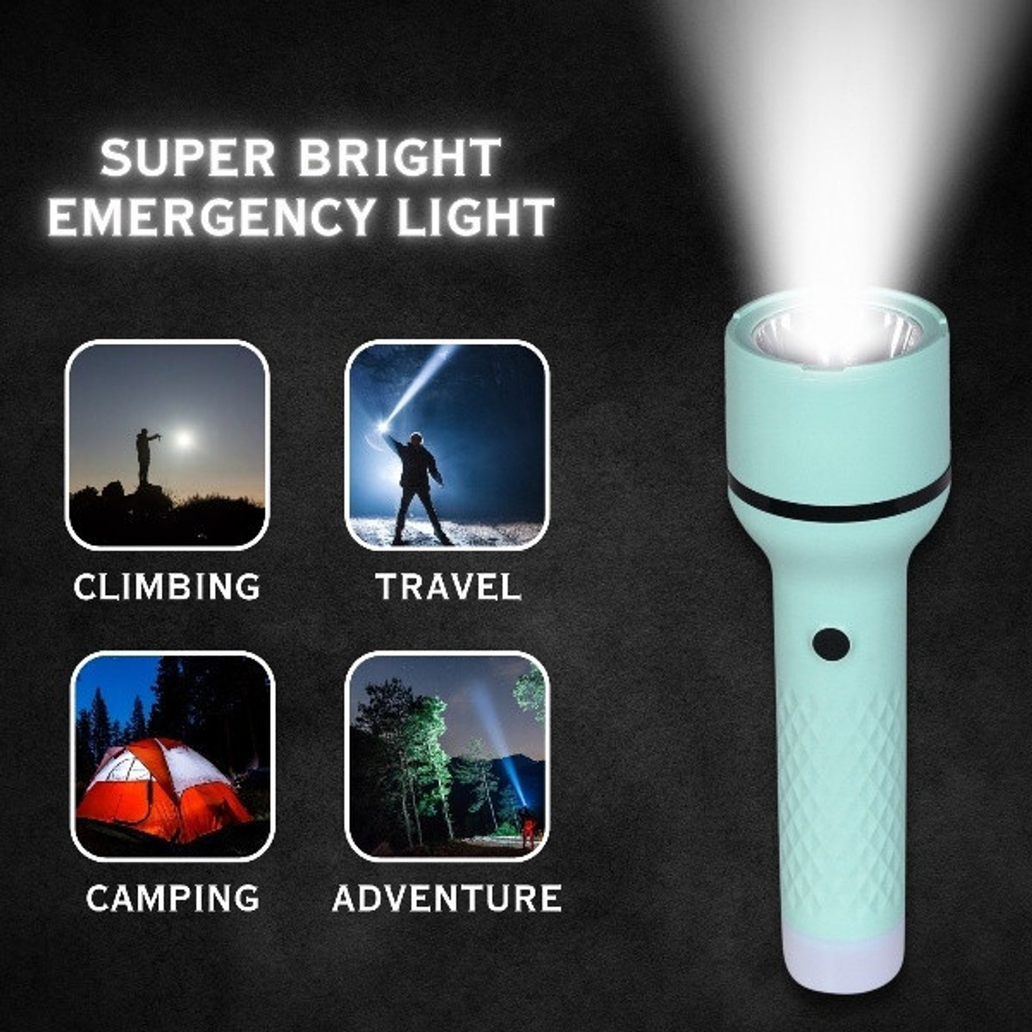 Image of CRENTILA Rechargeable 2 in 1 Long Distance Torch Up to 1 Km high power & Dual Battery S9, Torch