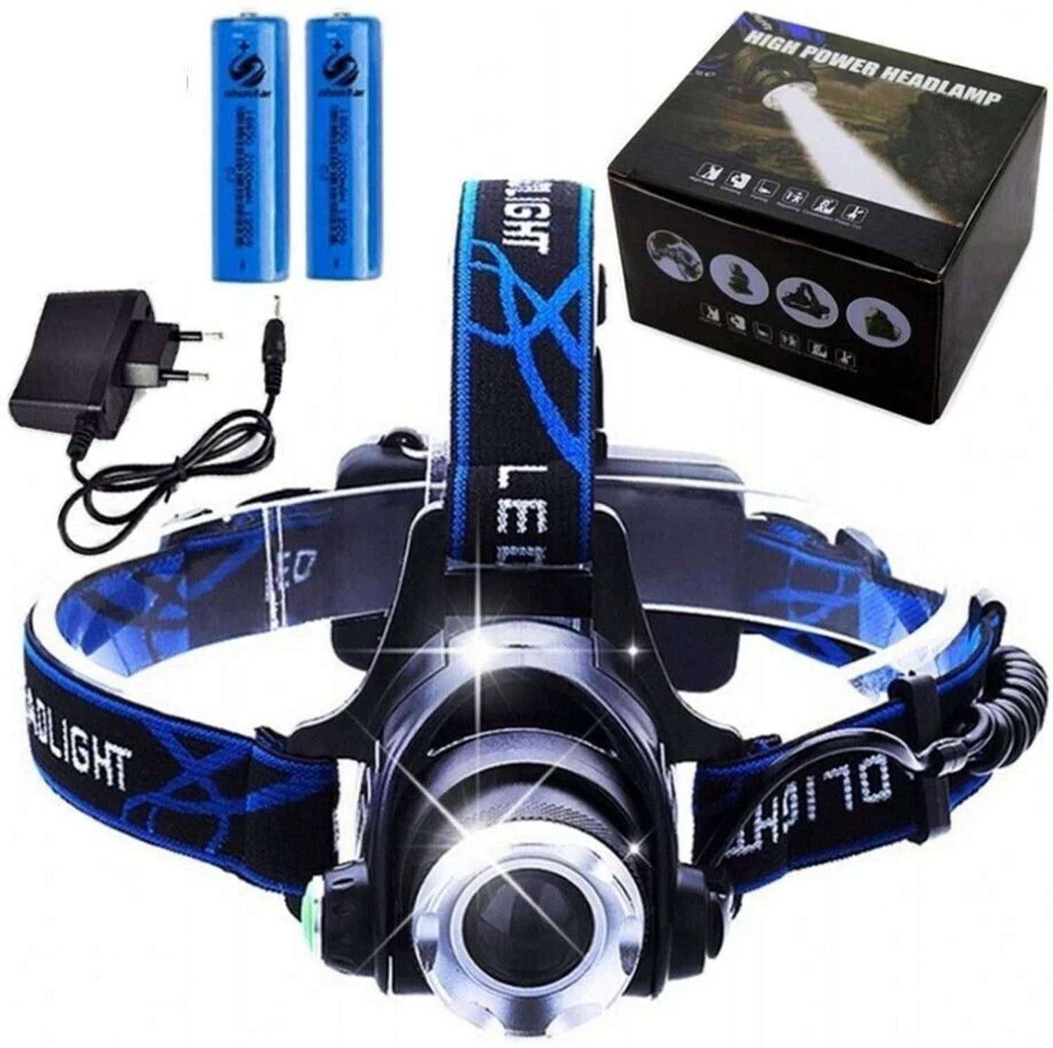 Care 4 LED Headlamp with Rechargeable Batteries and adaptor Included OR (3xAAA bateries not included,) 3 Modes Super Bright Torch