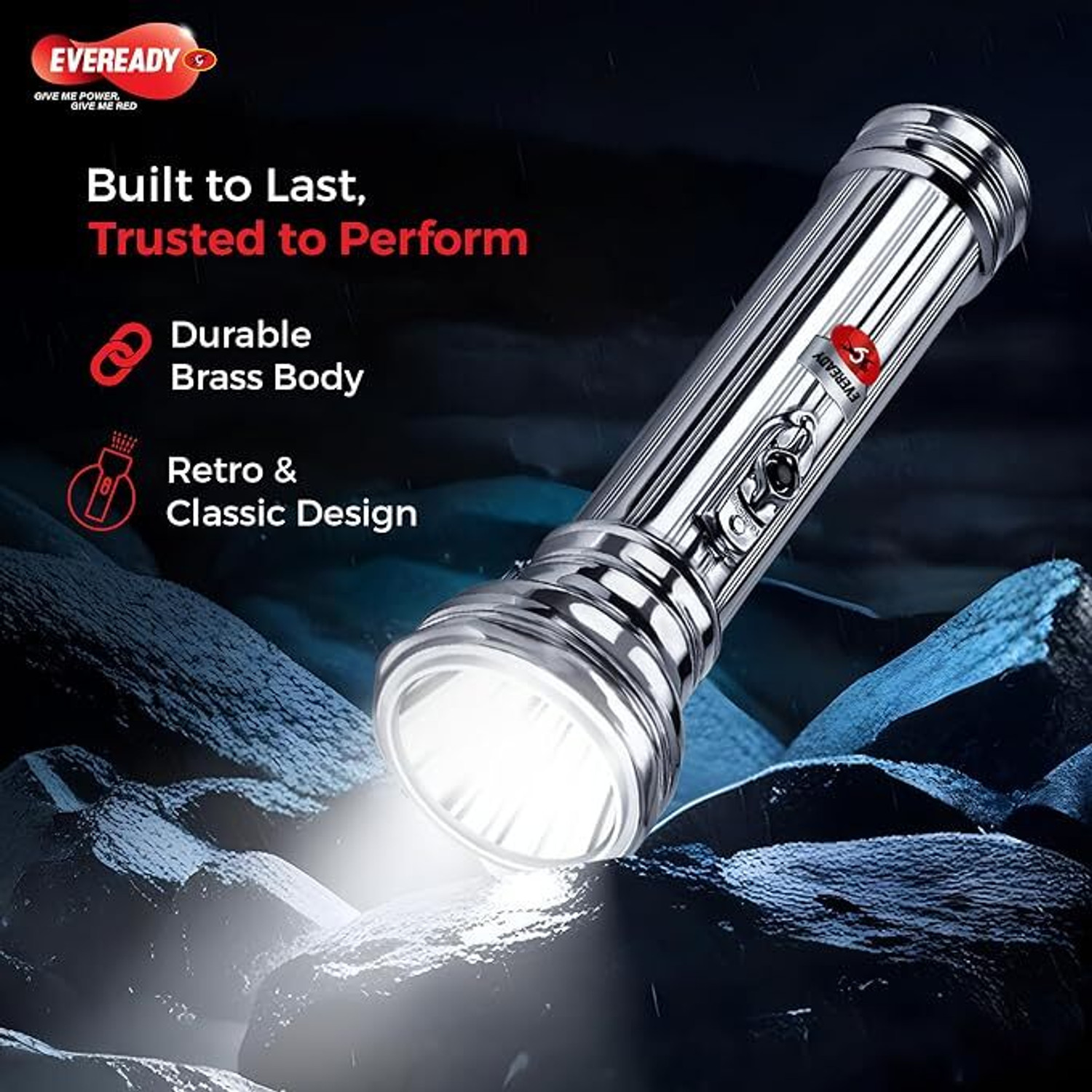 Image of EVEREADY Jeevansathi DL64, 0.75W Retro Emergency LED Torch Pack Of 4 Torch