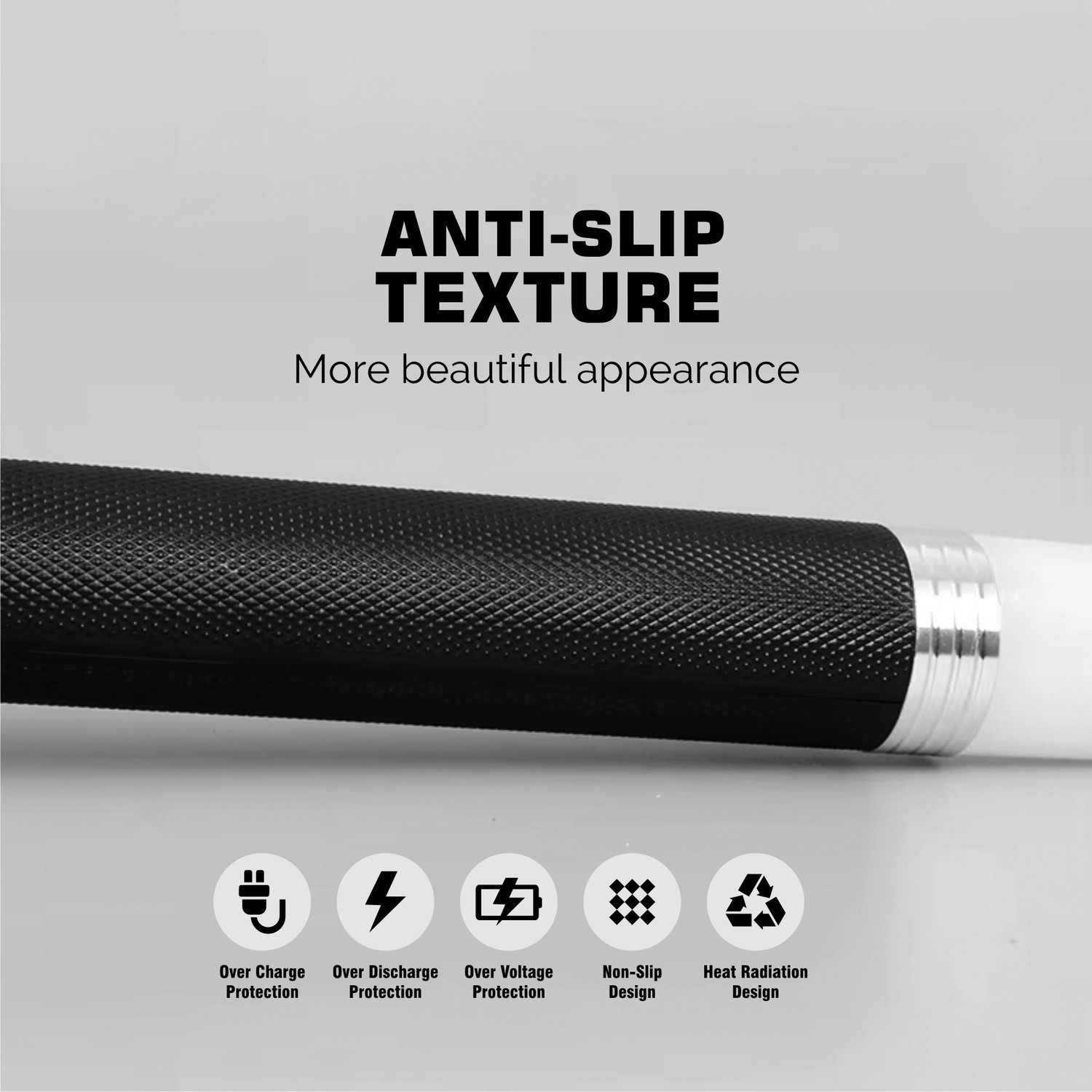 Image of 24 ENERGY 1000 meter torch 2X Power Lithium battery with emergency tail light Torch