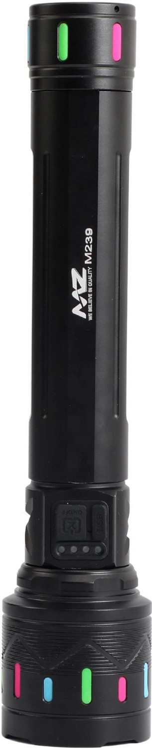 Image of MZ M239 (RECHARGEABLE LED METAL TORCH) Zoomable 200W with 3000mAh Battery Torch