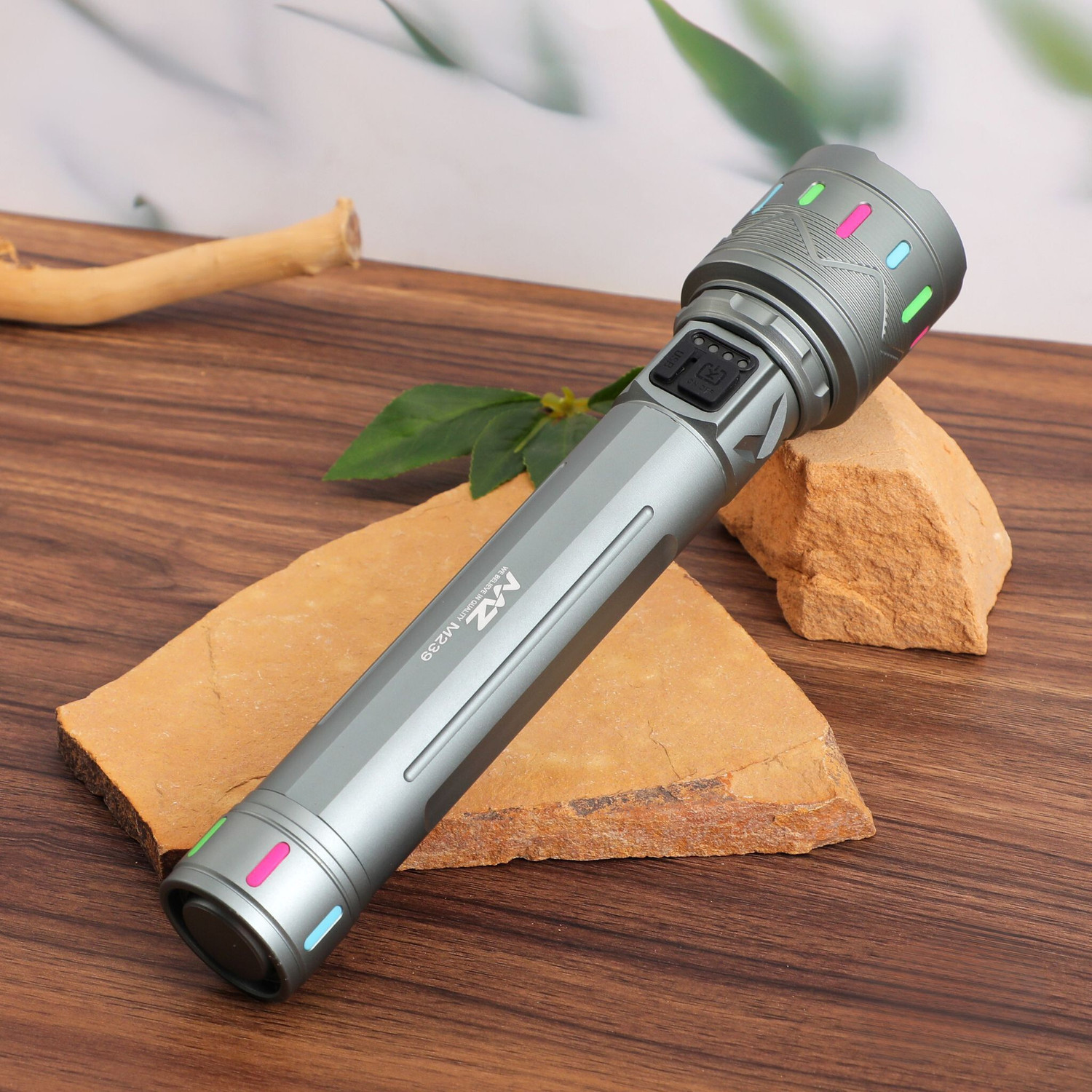 Image of MZ M239 (LED RECHARGEABLE METAL TORCH) Zoomable 200W with 3000mAh Battery Torch