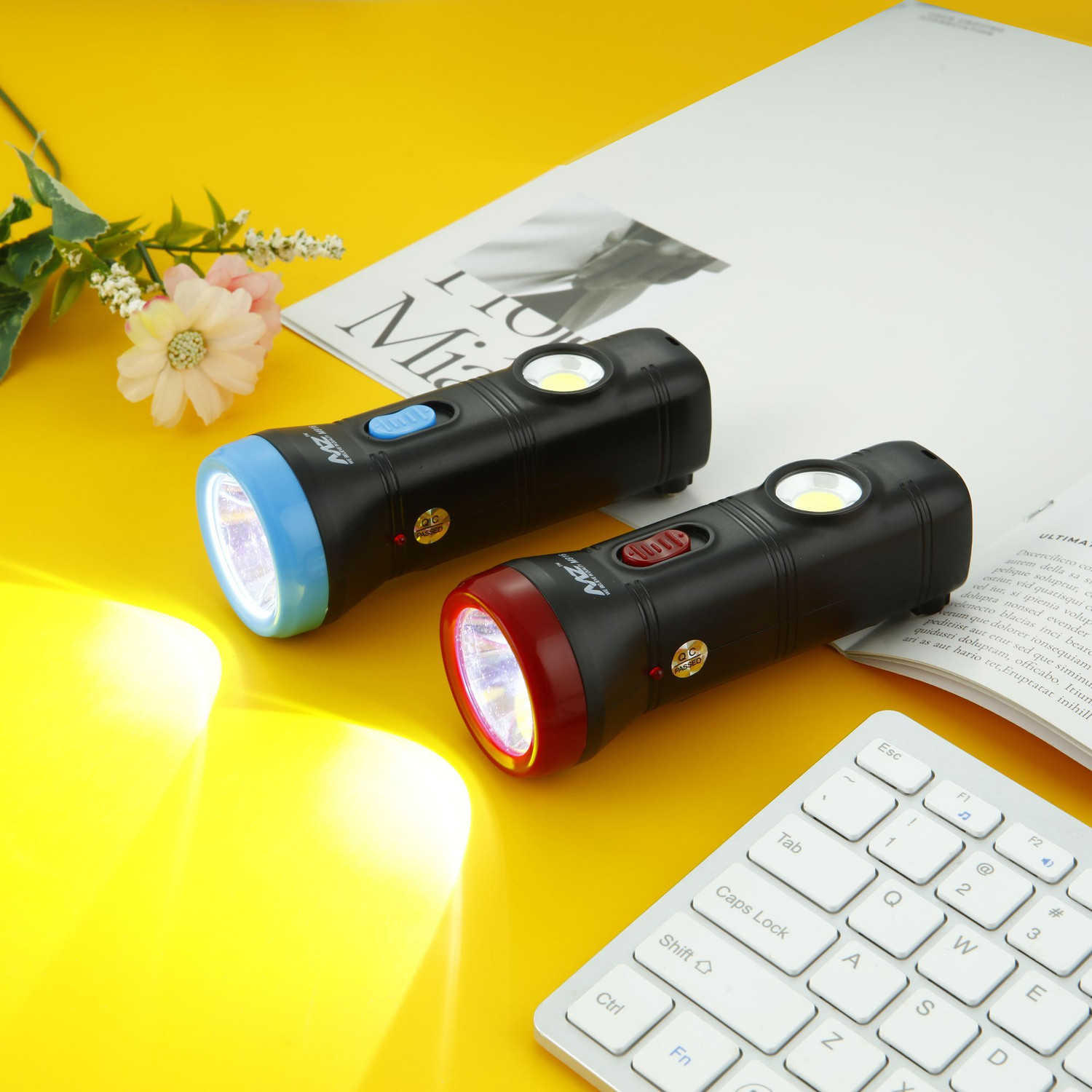 Image of MZ M916 (RECHARGEABLE LED TORCH) 10W Laser + 5W COB, 350mAh Battery Torch
