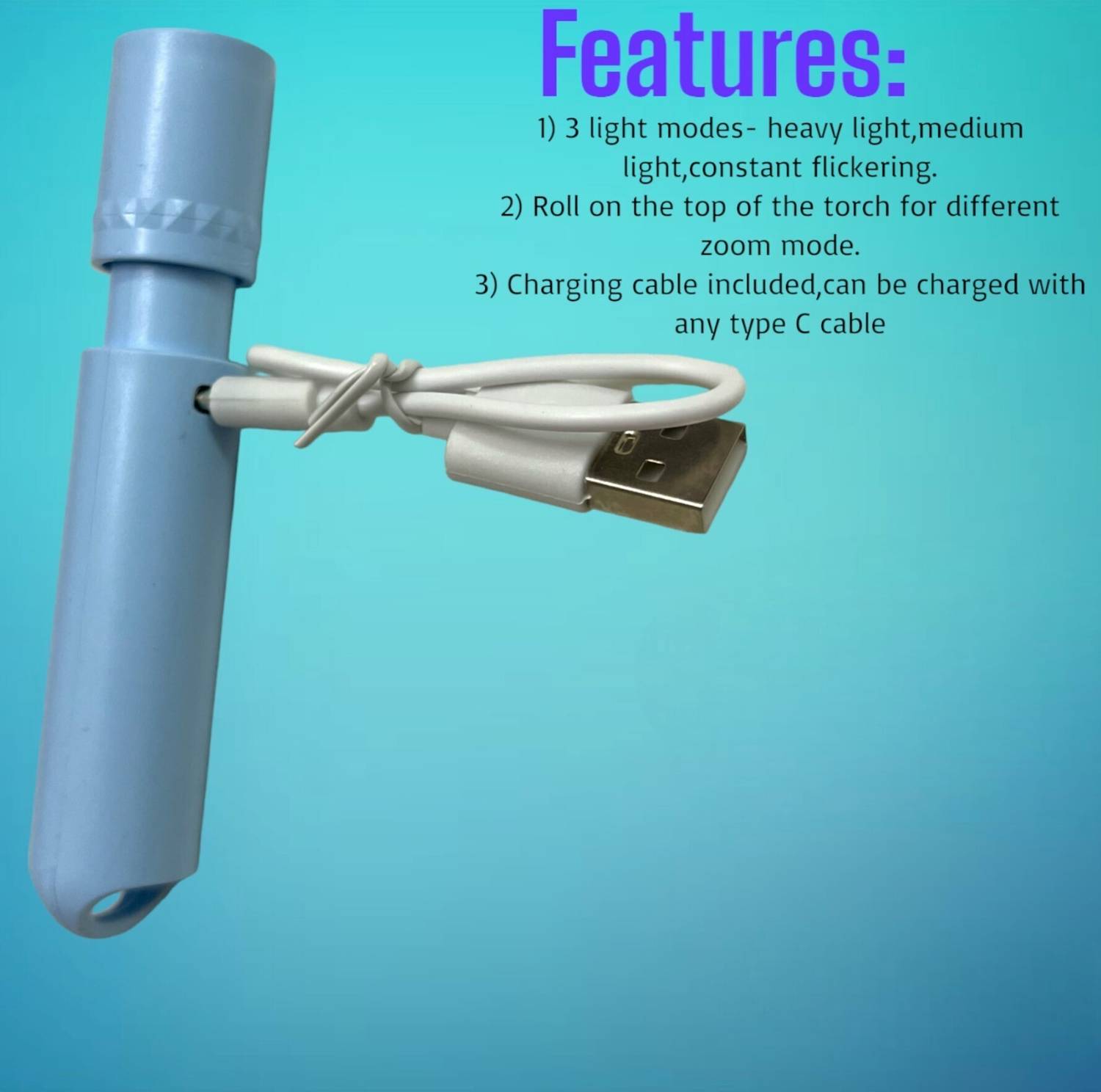 PLSUPREME Mini Pocket Rechargeable Torch - Image 5