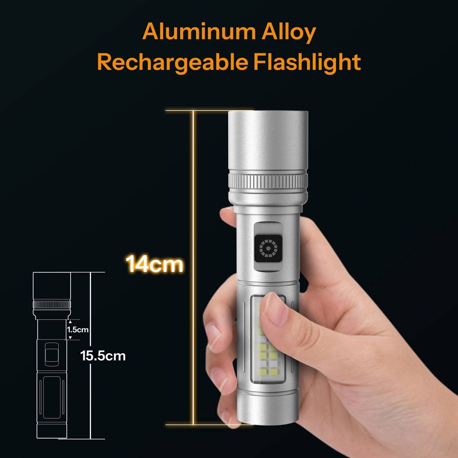 UN1QUE 1500mAh 1000 Lumens 6 Mode LED Flashlight - Image 5