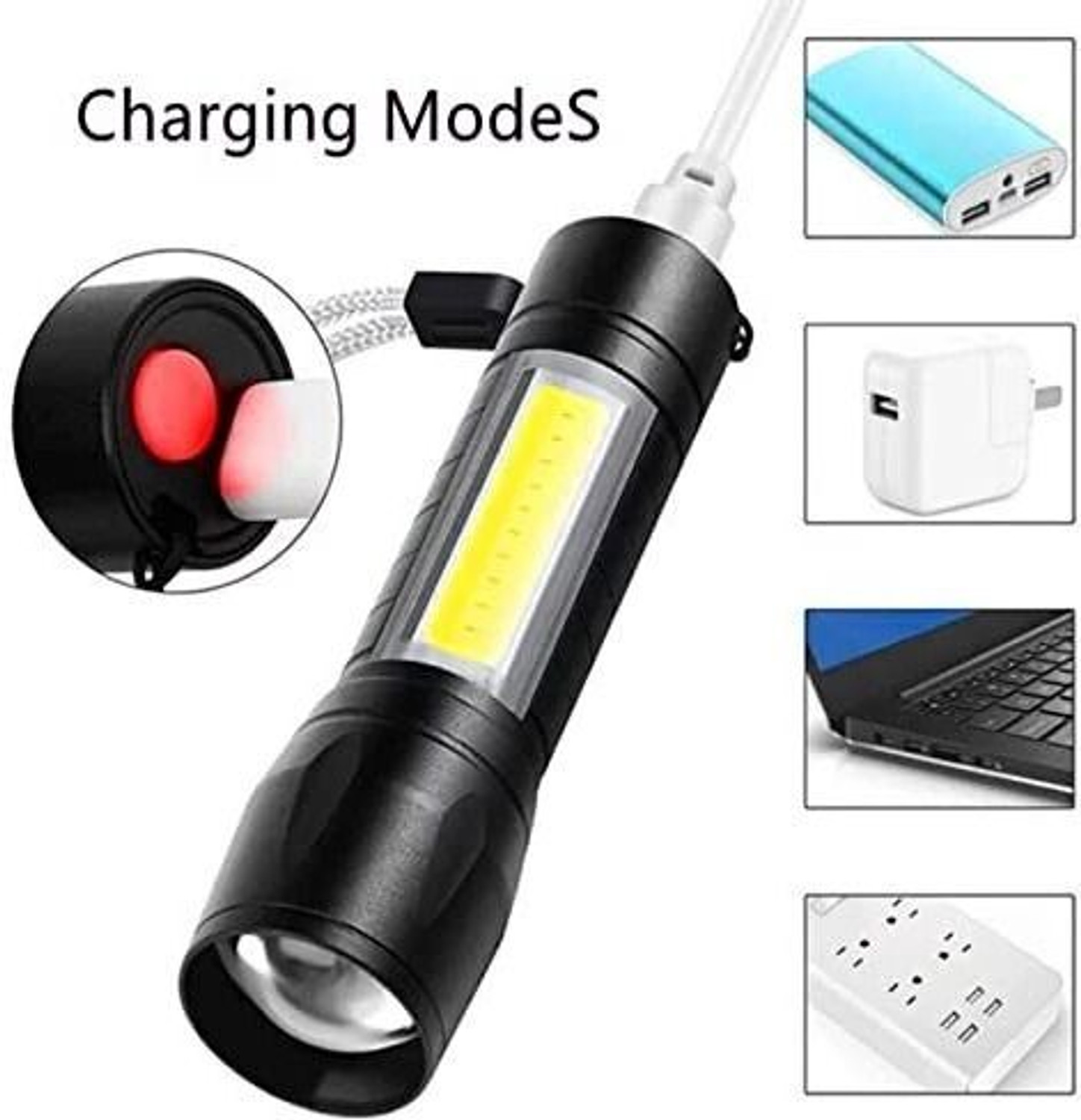 Image of UNZAG Torch Light , Mini Rechargeable Torch, Emergency , Light Torch