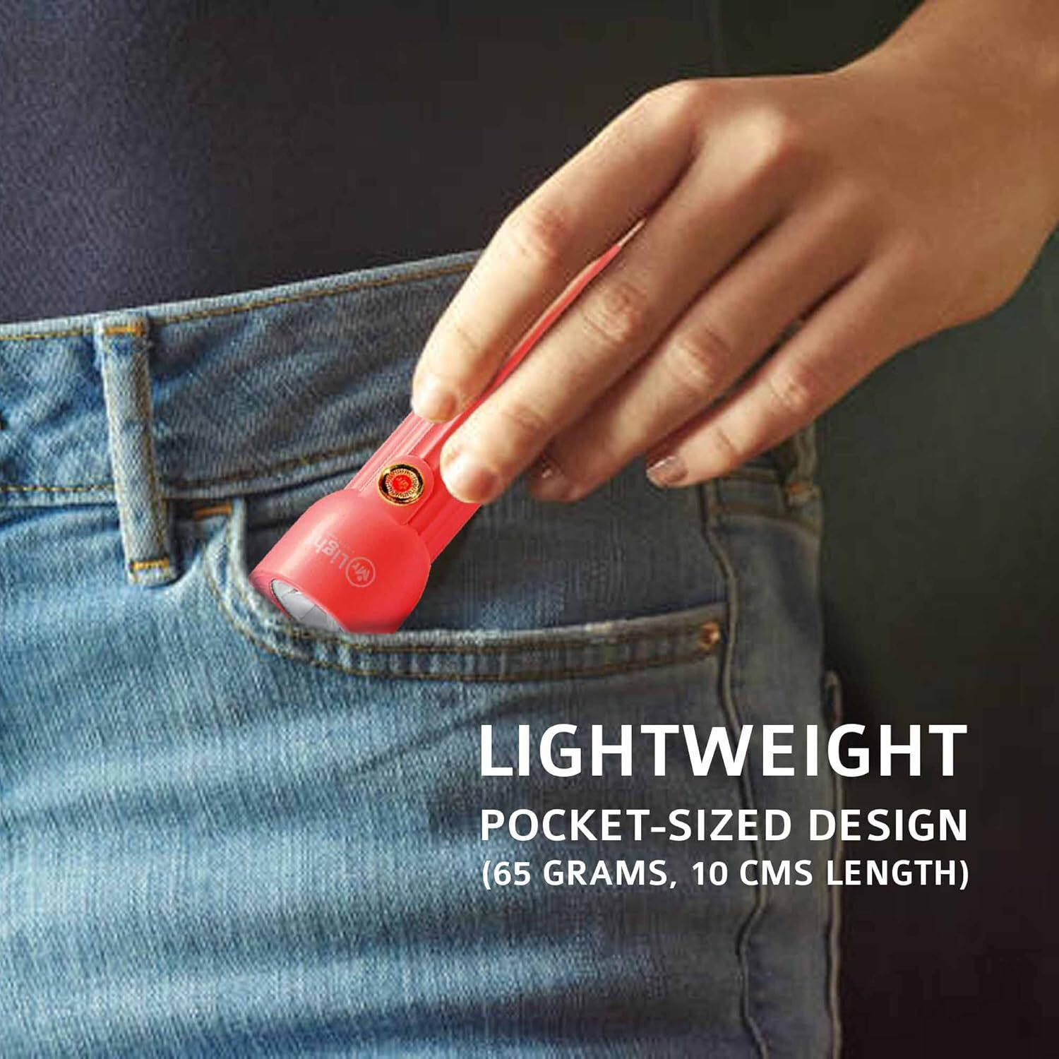 Image of Mr.Light Rechargeable LED Pocket Flashlight|High Lumens|Type-C|Dimmable & 3 Mode|MRGD001 Torch