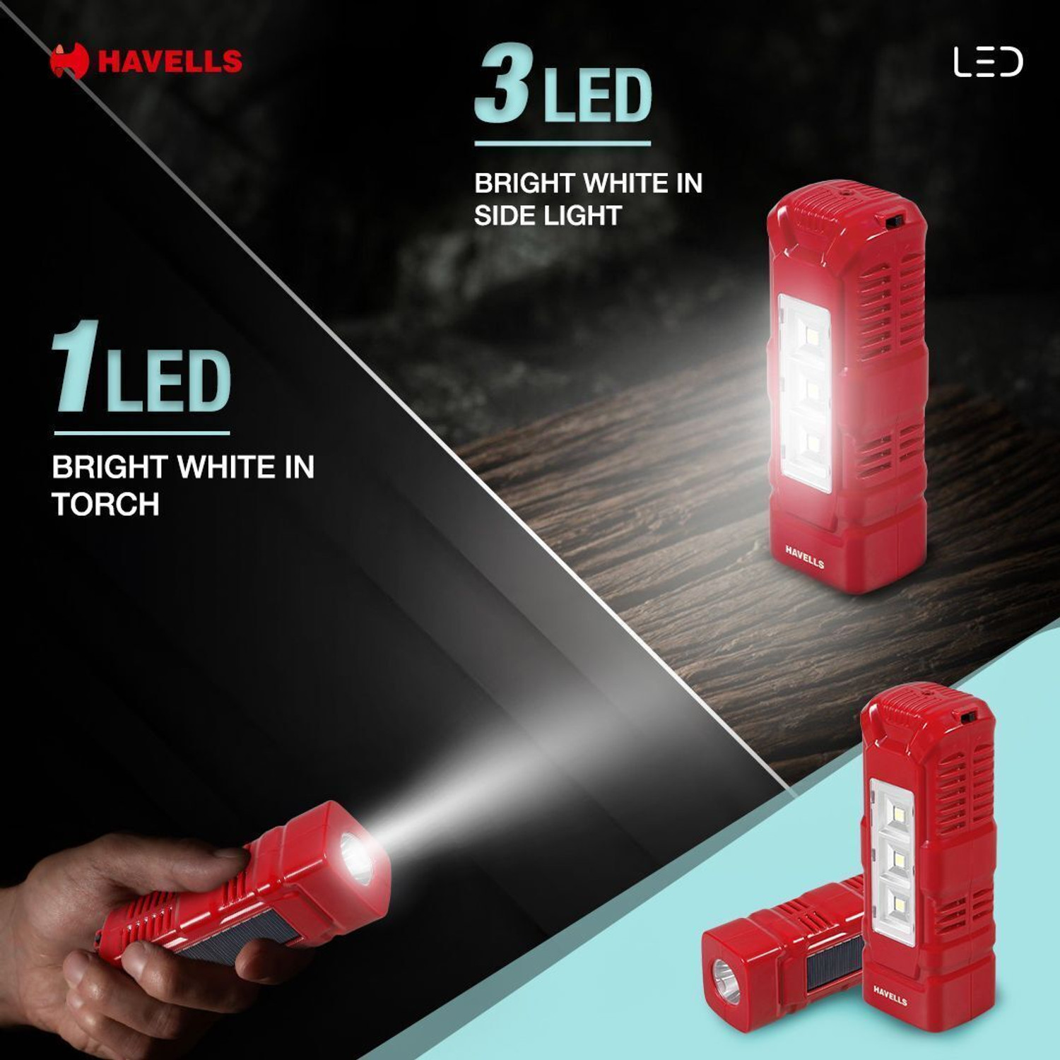 Image of HAVELLS Glanz Solar Plus 3W Torch