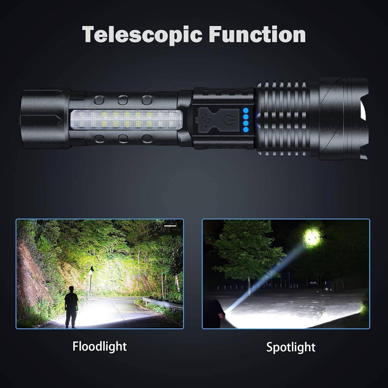 Dazzel Flex Zy-983(ZOOMABLE METAL TORCH)5 Modes Flashlight, Super