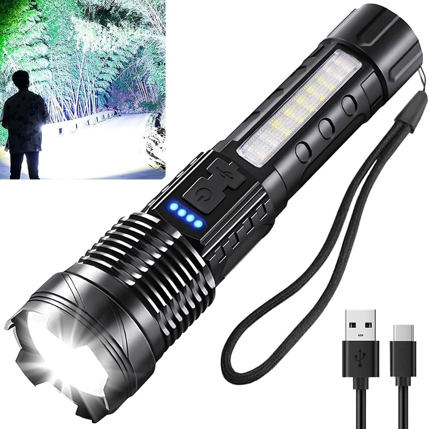 Dazzel Flex Zy-983(ZOOMABLE METAL TORCH)5 Modes Flashlight, Super