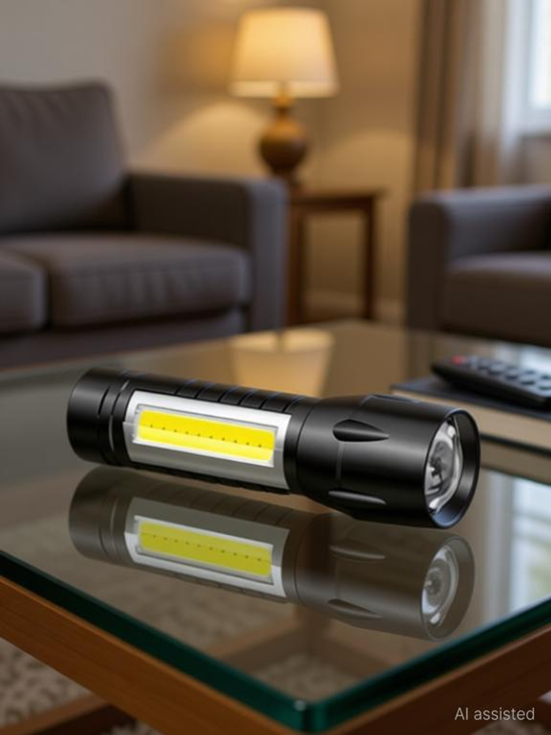 Image of zsd Rechargeable Waterproof Heavy Duty Mini USB LED Light COD 3 Modes Flashlight Torch (Black, 9.8 cm, Rechargeable)