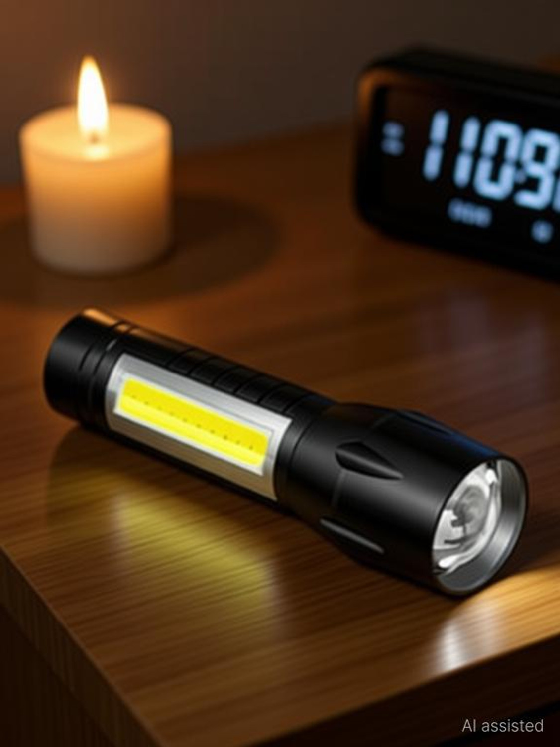 Image of zsd Rechargeable Waterproof Heavy Duty Mini USB LED Light COD 3 Modes Flashlight Torch (Black, 9.8 cm, Rechargeable)