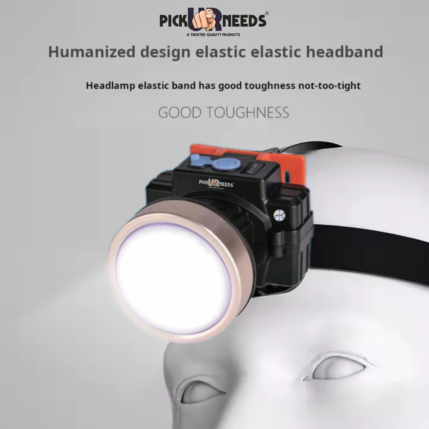Image of Pick Ur Needs 150 Watt Laser Rechargeable Headlamp With 2400 mAh Lithium Battery Type C Charge Torch