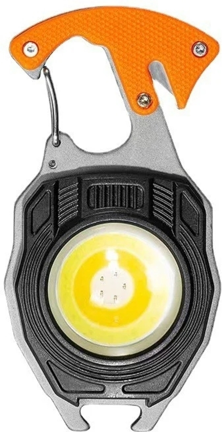 Image of GLOWISH CAMPING COB LED KEYCHAIN WITH STRONG MAGNET BASE BOTTLE OPENER, CUTTER, TOOLS Torch