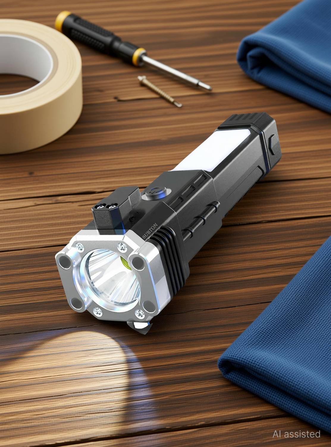 subton Light LED 3W Waterproof with Power Bank+Flashlight+Magnetic Torch