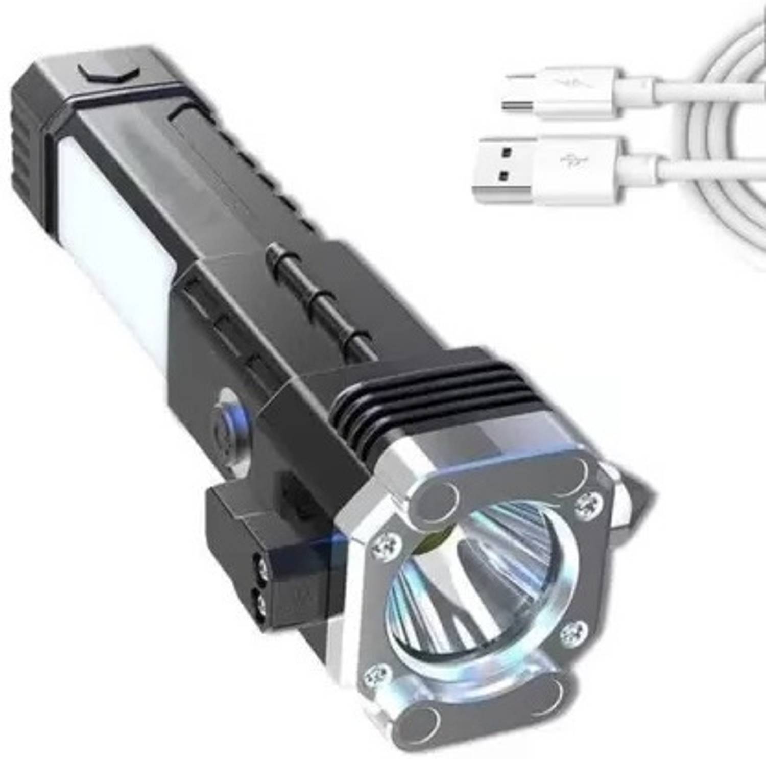 BSVR 4Modes LED Torch+Hammer+Seat Belt Cutter+Power Bank 297 12 hrs Torch Emergency Light