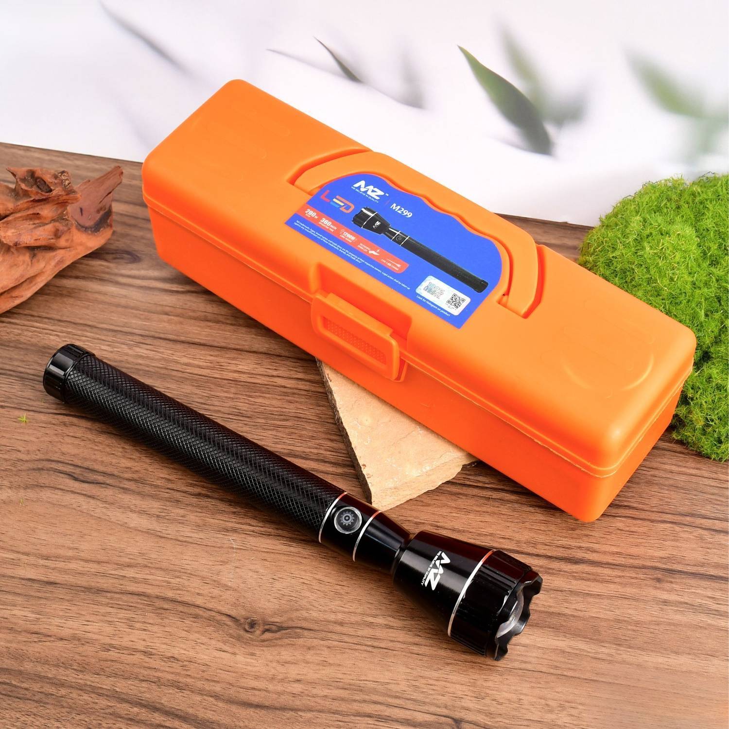 MZ M299 (LED ZOOMABLE TORCH) 200W Super Bright Torch Price in